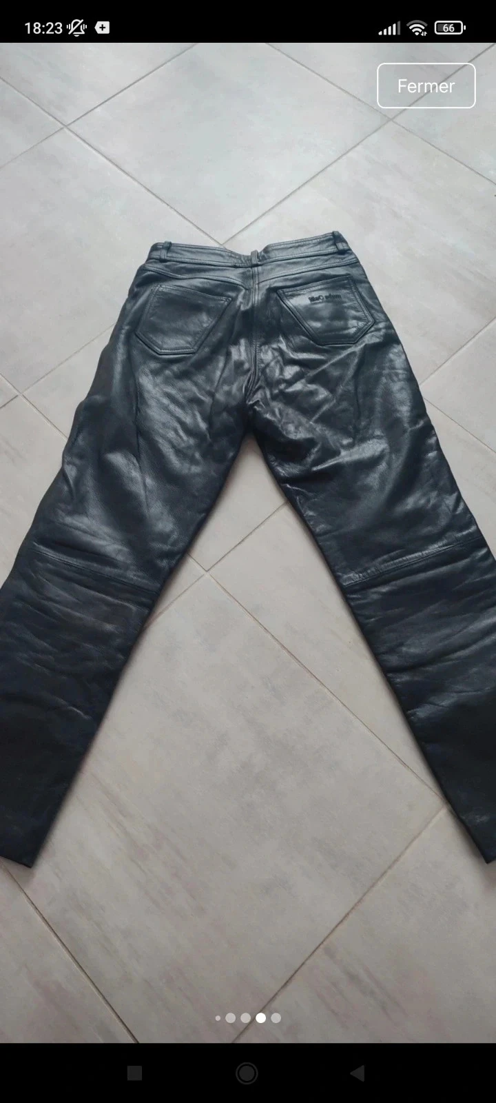 Pantalón de cuero para mujer moto talla 40 macadam – photo 5